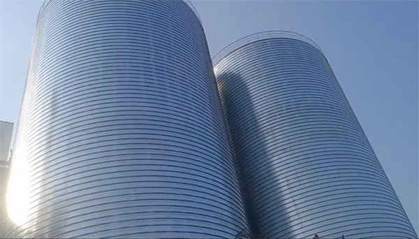 雁峰2座混凝土高架卷板仓